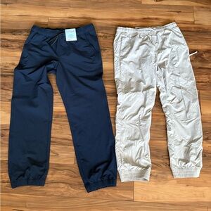 Kids Navy and tan Jogger Pants